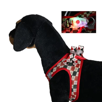 

Dog Breast-band LED Luminous Mesh Waterproof Harness For Dog Printing Dogs Pets Accessories