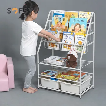 

Children Bookshelf Baby Creative Floor To Ceiling Bookcase Household Simple Economical Bookcase Children Students Storage Racks
