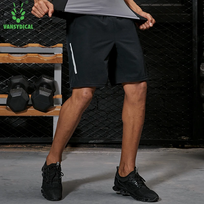 VANSYDICAL шорты для бега, мужские спортивные быстросохнущие дышащие спортивные однотонные шорты с карманами для бега