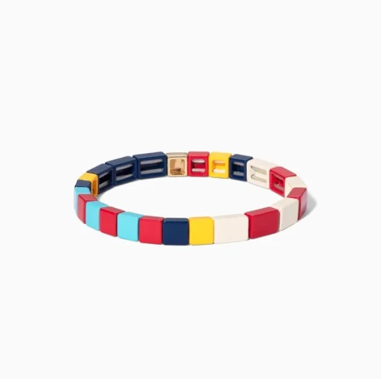 Hot Sale New Stacking Enamel Colour Unisex Bracelets Colorful Fashion Bangles for Men Copper Alloy Sport Bracelet Femme - Окраска металла: 5