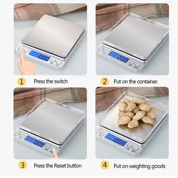 

Weighing Scales LCD Stainless Steel Digital Scales Home Accessories Food Scale Charged Kitchen Scale Weight Balance Bake