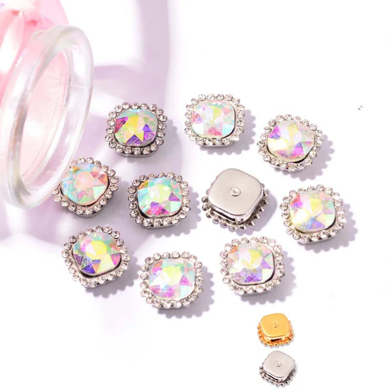 Пришивные стразы s с серебряным кристаллом искусственные квадратные Стразы для