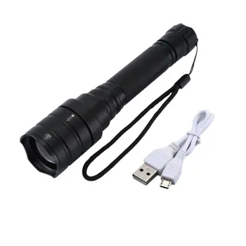 

P50 Strong Photoelectric Display Led Long-Range Telescopic Zoom Night Fishing Usb Charging Light Flashlight