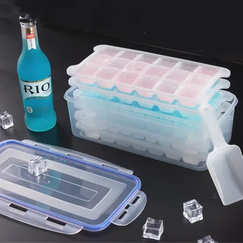 

Multi-layer Ice Cube Tray Box Silicone Ice Cube Maker Mold With Lids Box For Party Cocktail Whiskey Cold Drink
