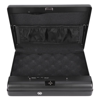 

Fingerprint Safe Box Cold-Rolled Steel Key Lock Safes for Money Valuables Jewelry Pistol Mini Car Safe New