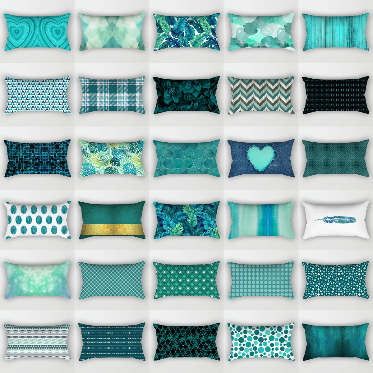 Funda De Cojín Rectangular 40x50 Cm - Pack De 2 En Lino Con Estampado Doble Cara