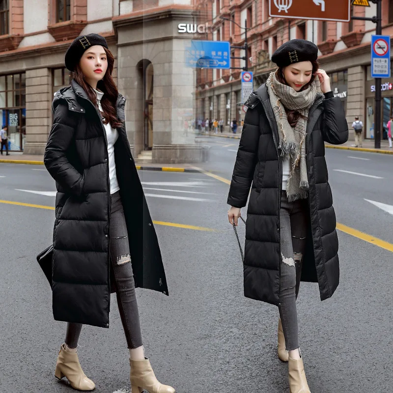 Diwish женская зимняя длинная толстая куртка для женщин парка с капюшоном теплая женская зимняя одежда размера плюс 3XL