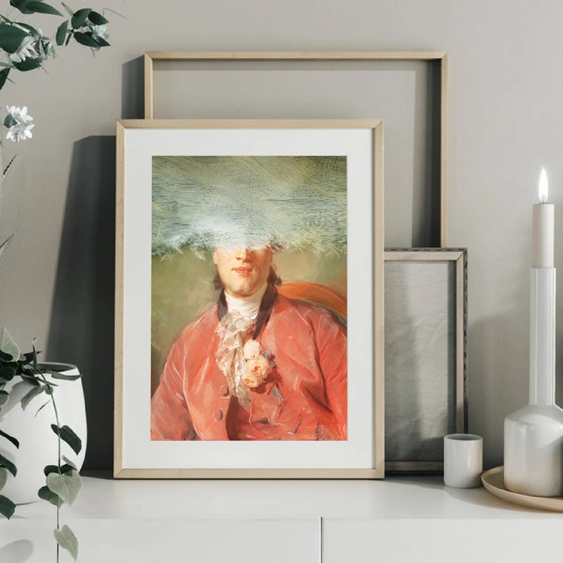 Altered-Art-Vintage-Portrait-of-Man-Woman-Pastel-Canvas-Painting-Prints-Quirky-Gallery-Wall-Decor-Artwork (2)