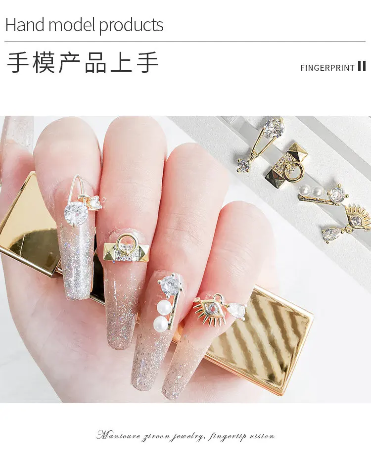 10 teile/los 3d Kranz Zirkon Kristalle Legierung Strass Schmuck Schmuck Nail Art Dekorationen Nägel Zubehör Charms liefert g0903 – Detail 3