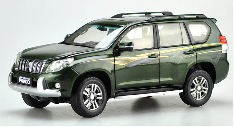Оригинальная Авторизованная аутентичная модель автомобиля SUV Toyota Land Cruiser Prado 1/18, черная металлическая классическая модель в подарок