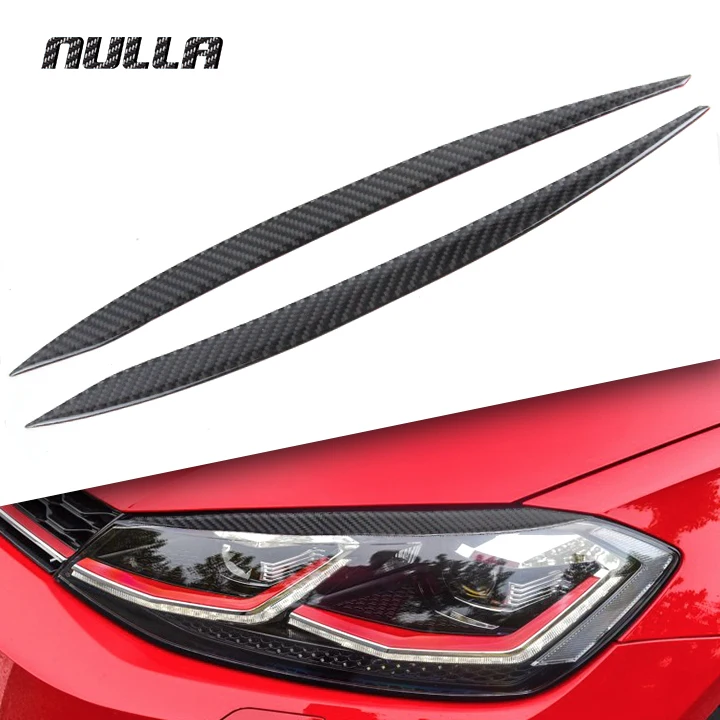 Carbon For Volkswagen VW Golf 7 MK7 GTI R 2016 Head Light Lamp Eyelids Eyebrow Headlight Decoration Car Styling Trim Accessories |