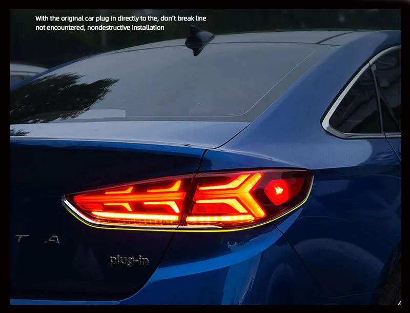 Автомобильный Стайлинг, задний фонарь для hyundai Sonata, задний светильник s- Sonata, светодиодный задний светильник, динамический сигнал поворота, тормоз, реверс, авто