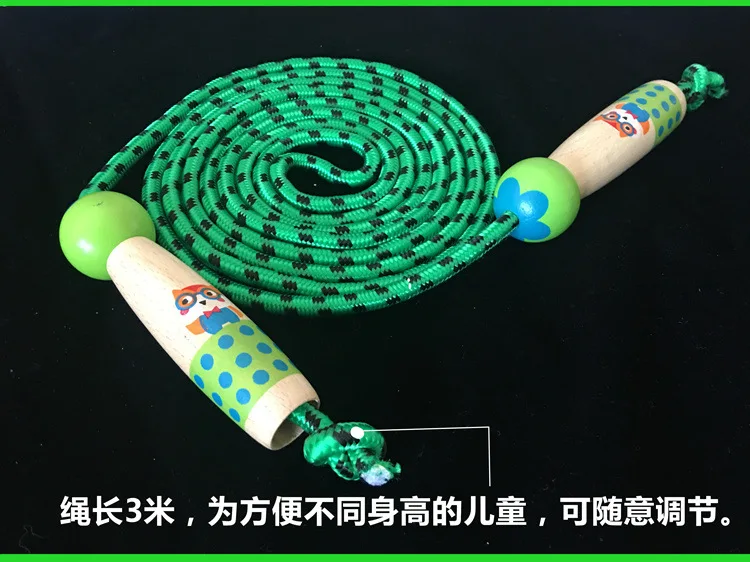 Деревянная Скакалка для детей, молодых студентов, взрослых, Скакалка для одного человека, для детей, для детского сада, начинающих, регулируемая для родителей и детей