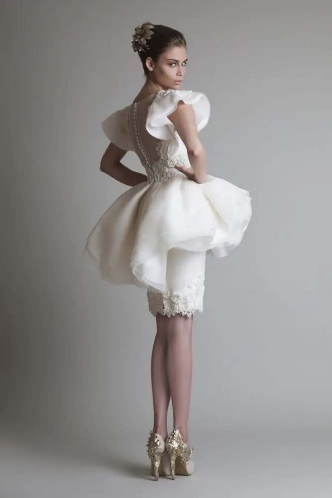 Модное платье vestido de noiva, отличная многослойная Пышная юбка с кружевной аппликацией, Короткое свадебное платье, платья для матери невесты