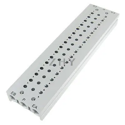 

Rectangle Aluminum Block Manifold Solenoid Valve Base 16 Stations
