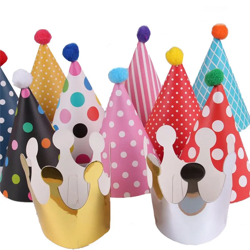 主图_2018_11Pcs_Kids_Party_Celebration_Hat_Cute_Crown_Headgear_Birthday_Hats_Dot_with_Hairball_Cap_Dec (1)