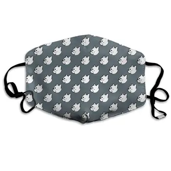 

Cute French Bulldog Washable Reusable Mask, Cotton Anti Dust Half Face Mouth Mask For Kids Teens Men Women With Adjustable Ear