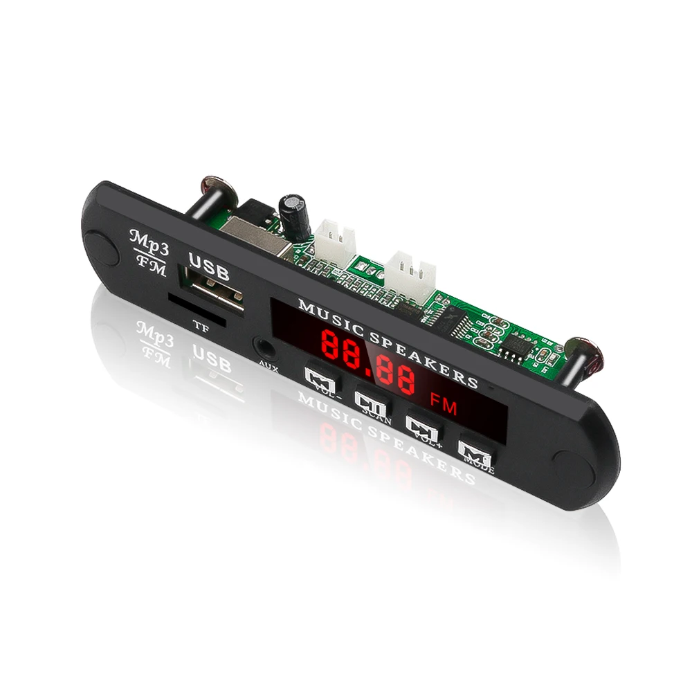 Kebidu 5 в 12 В DC TF FM радио аудио mp3 плеер AUX 3 мм MP3 модуль декодер плата USB источник