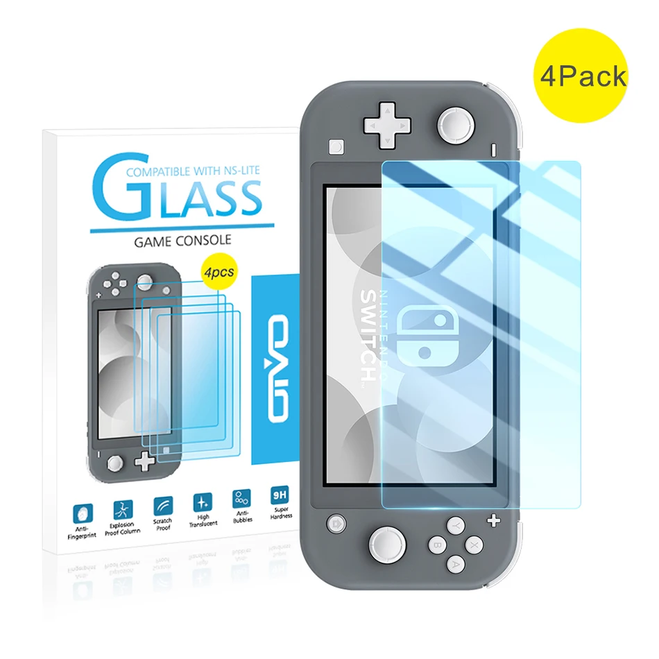 

OIVO Screen Protector for Nintendo Switch Lite 1/2/4 Pack 9H Hardness 0.3mm Thickness Tempered Glass Film for Switch Lite