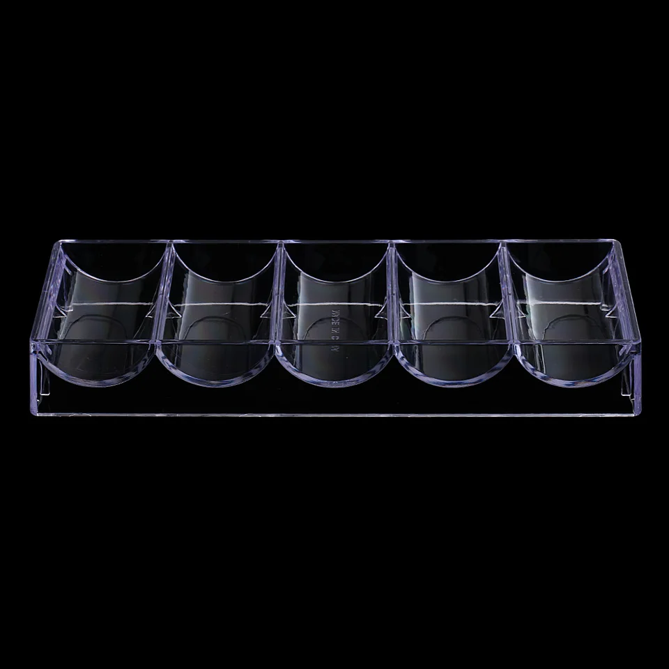 Poker Chip Holders Poker Chip Rack | Clear Tray 2 Slots, Clear Acrylic ...
