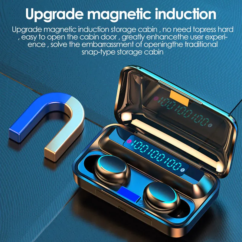 TWS Bluetooth 5 0 Eaphones With Charging Case Wireless Earphone IPX7 Waterproof Earbuds Sport 9D Stereo Touch Control