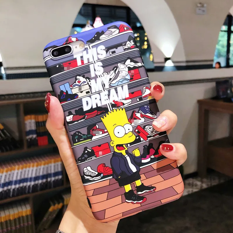 Милый чехол для iphone X мультяшный матовый мягкий телефона 7 8 6S plus XR XS Max 8Plus с полным