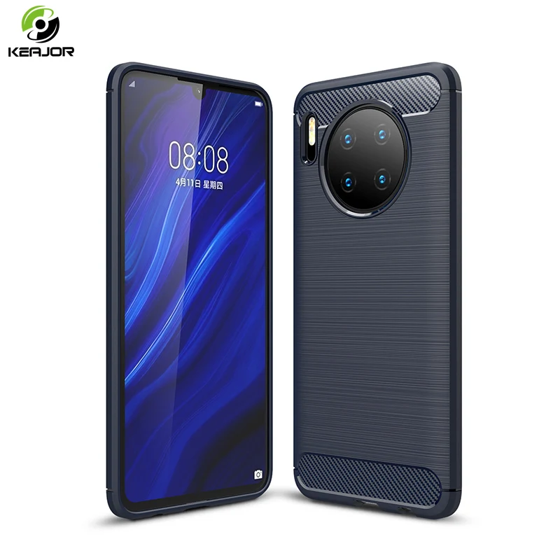 

For Huawei Mate 30 Pro Case Cover Soft Silicon Carbon Fiber Bumper 360 Full Protection Phone Case For Huawei Mate 30 30Pro Cover