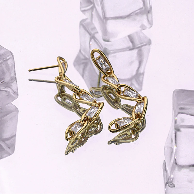 Amaiyllis Ohrstecker aus 925er-Sterlingsilber, minimalistische Persönlichkeit, lange Quaste, Zirkon, leichter Luxus-Tropfenohrring, Schmuck – Detail 8