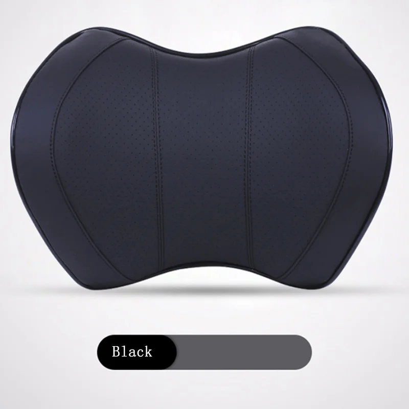 

1 piece Car Headrest Space Memory Cotton PU Leather Neck Pillow Breathable Comfort Four Seasons Universal
