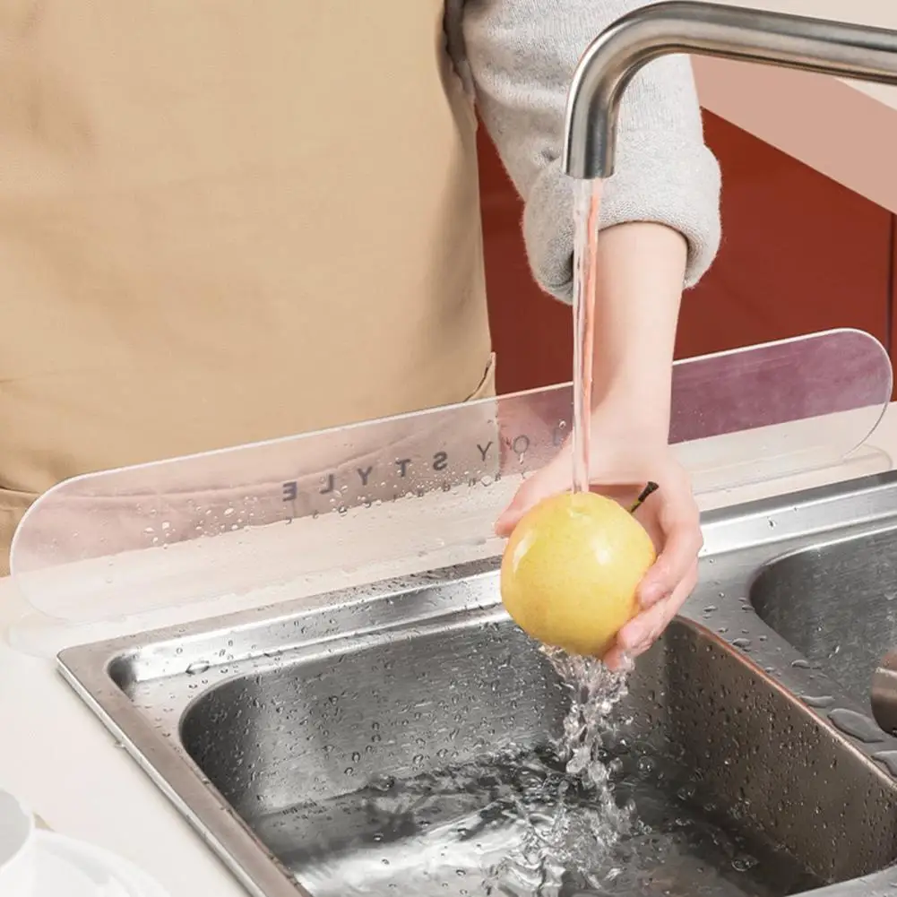 Sink Water Splash Guard TPR Waterproof Screen Dish Fruit Washing Board Washing Water Barrier with Sucker Specialty Kitchen Gadg