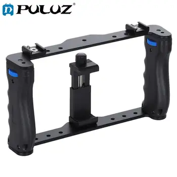 

PULUZ Live Broadcast Smartphone Cage Video Rig Filmmaking Recording Handle Stabilizer Bracket Camera Vlogging Rig Case