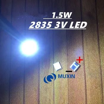 

500pcs Universal LED Backlight 1.5W 3V 1210 3528 2835 131LM CUW JHSP Cool White LCD Backlight TV Application
