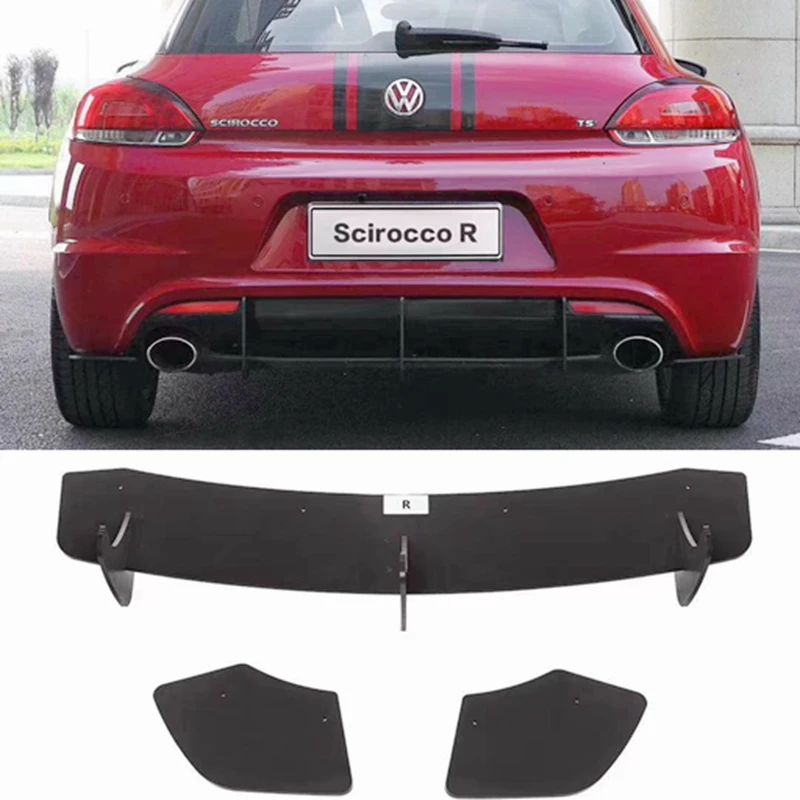 Для Volkswagen Scirocco ABS задний бампер диффузор бампер 2009-- Комплект кузова задний спойлер(только R