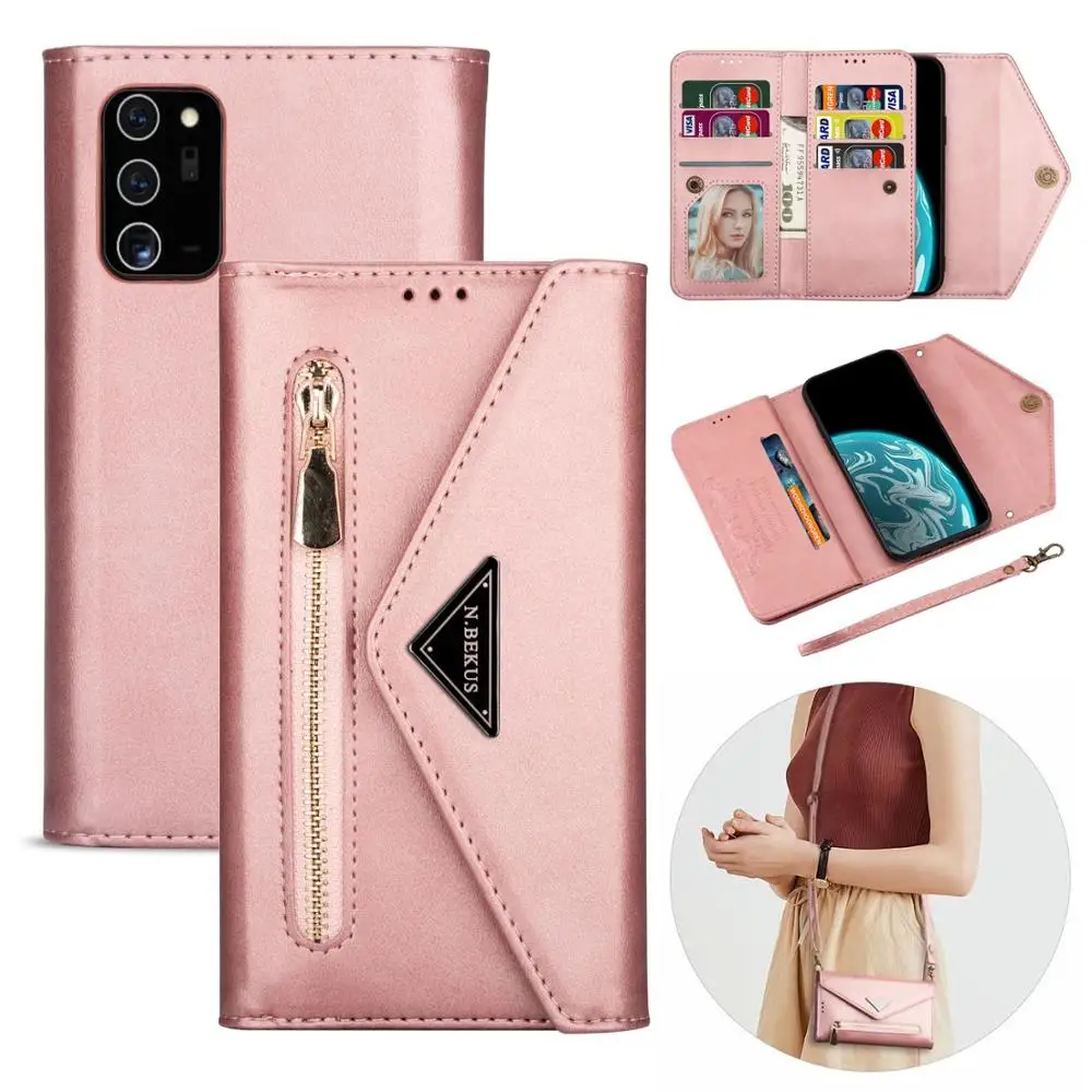 Чехол кросс-боди на ремешке для Galaxy Note 20 Ultra Folio кожаная сумка кошелек чехол