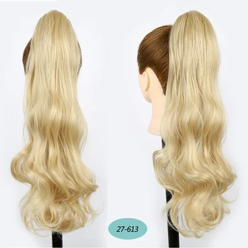 

Long Wavy Claw Clip In Ponytail Hair Extension Heat Resistant Synthetic Natural Wave Pony Tail Fake Hair For Women