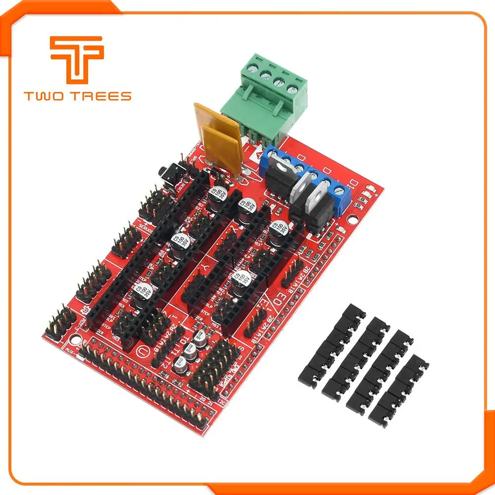 Ramps 1,6 панель управления расширения с радиатором модернизированная Ramps 1,4/1,5 Для arduino 3d принтер доска - Цвет: Ramps 1.4