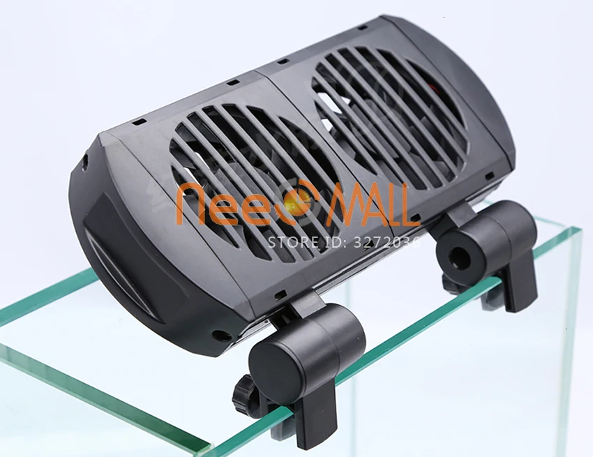 240V Top Adjustable Mini Aquarium Cooling Hang On Fan With ADA Thermometer Water Plant Fish Reef Coral Tank Temperature Reduce