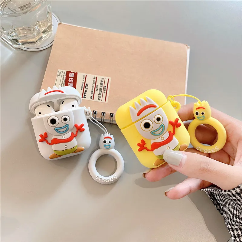 3D милый мультфильм Дисней История игрушек силиконовые аксессуары для Наушников набор силиконовый чехол для Airpods 1 2 Зарядка беспроводной Bluetooth