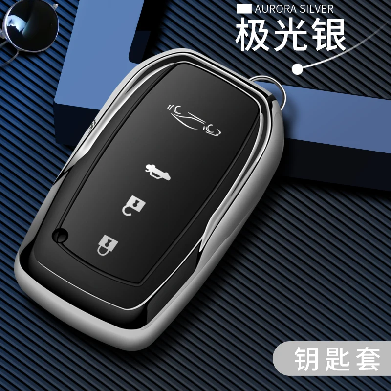 3 button TPU высокого качества+ ABS чехол для ключа автомобиля для Toyota Camry Corolla Корона ослепительный Prado Raying Carola 2 3 кнопки дистанционного ключа - Название цвета: 3 button