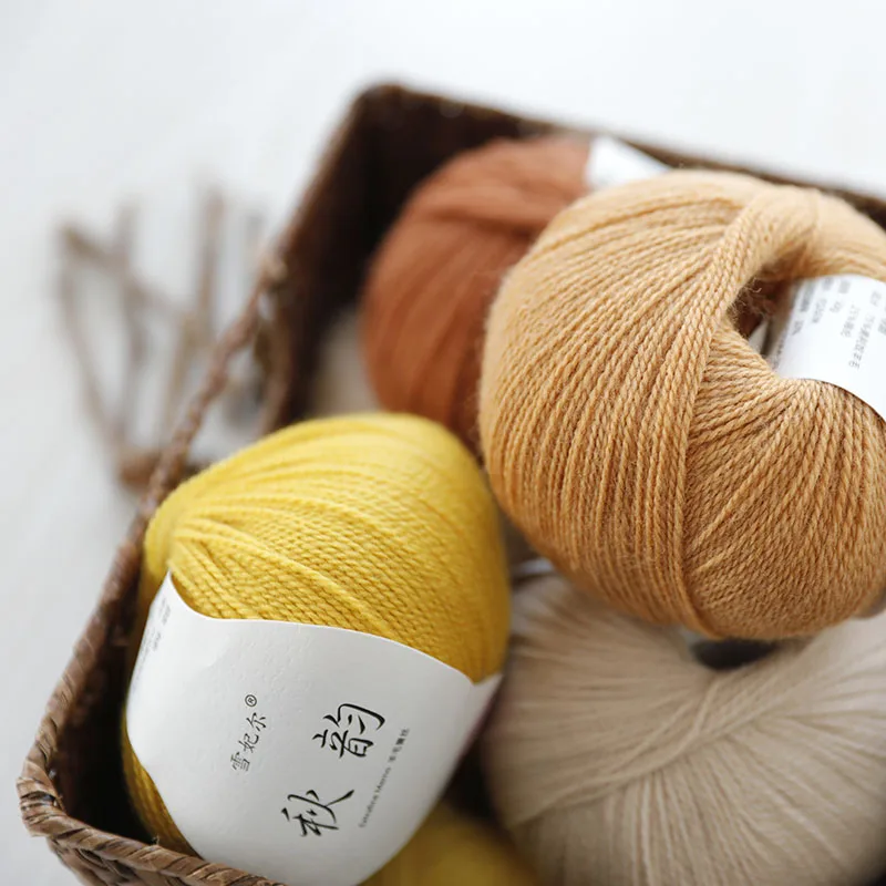 QZLKNIT 50g/ball 75%Merino wool yarn Autumn/winter Soft medium-fine wool yarn DIY Hand knitted Crochet Baby clothes Yarn 2