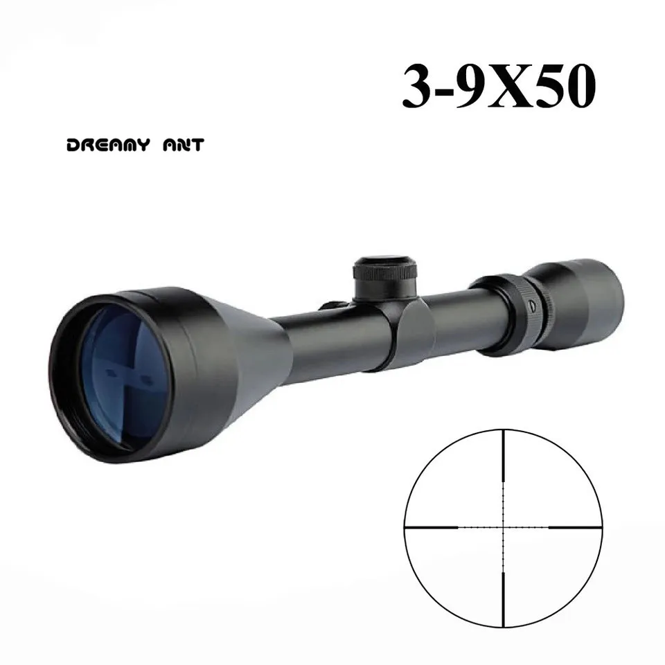 

DREAMY 3-9x50 Hunting Riflescope Long Eye Adjustable Tactical Optical Reticle Sight Scope Outdoor Airsoft Gun Scopes