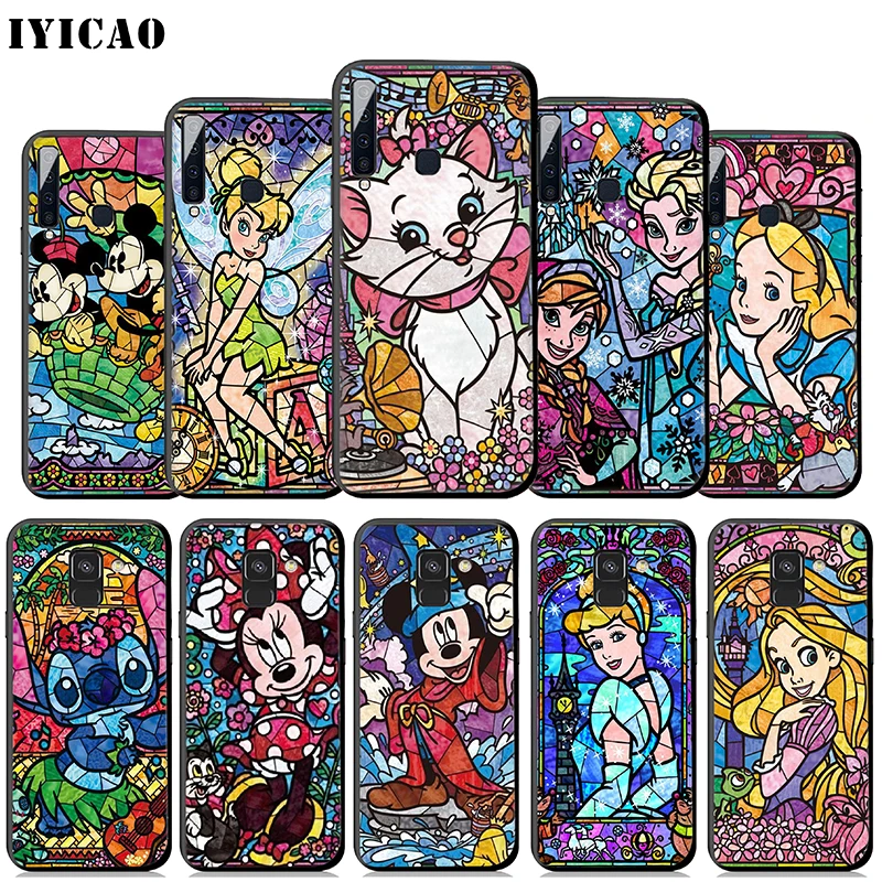 Fairy tale stained Alice Stitch Mickey Mouse Soft Case for Samsung Galaxy A50 A60 A70 A40 A30 A20 A10 M10 M20 M30 M40 Phone |
