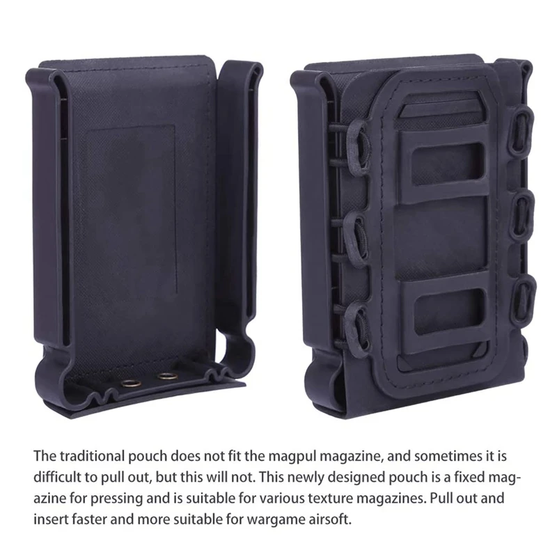 Tactical Fast Magazine Pouch for M4 5.56/7.62/9mm Mag Box Quick Release Soft Shell Mag TPR Holster Case Hunting Paintball Gear