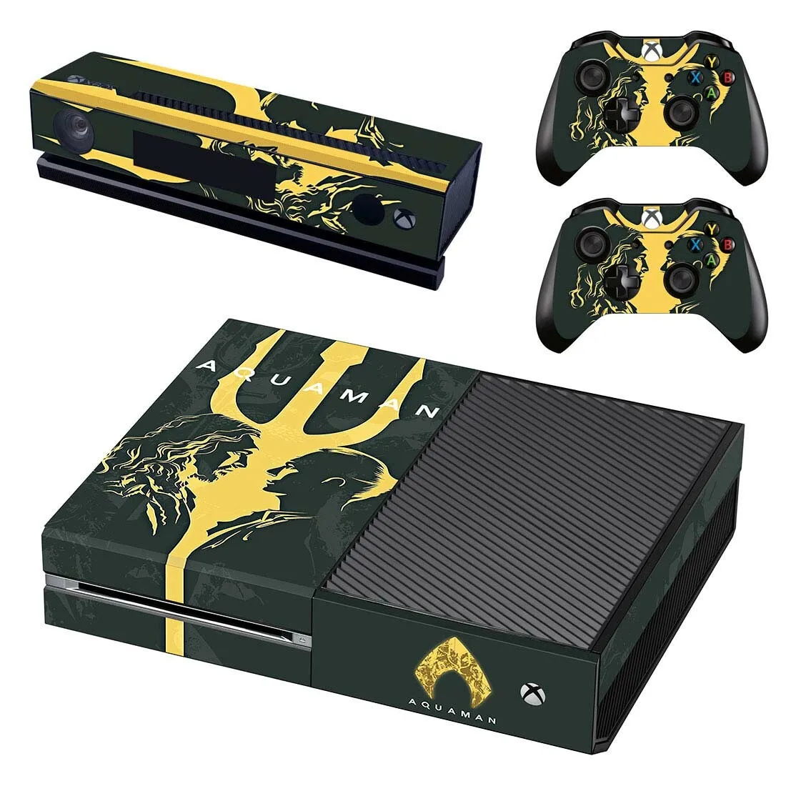 Лига справедливости Аквамен Кожа Наклейка полное покрытие для Xbox One консоль& Kinect& 2 контроллеры для Xbox One Кожа Наклейка