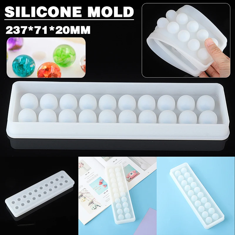 1pc 20 Holes 24*7.2*2cm White Silicone Beads Pendant Mold For DIY Necklace Bracelet Jewelry Making Decoration Craft | Украшения и