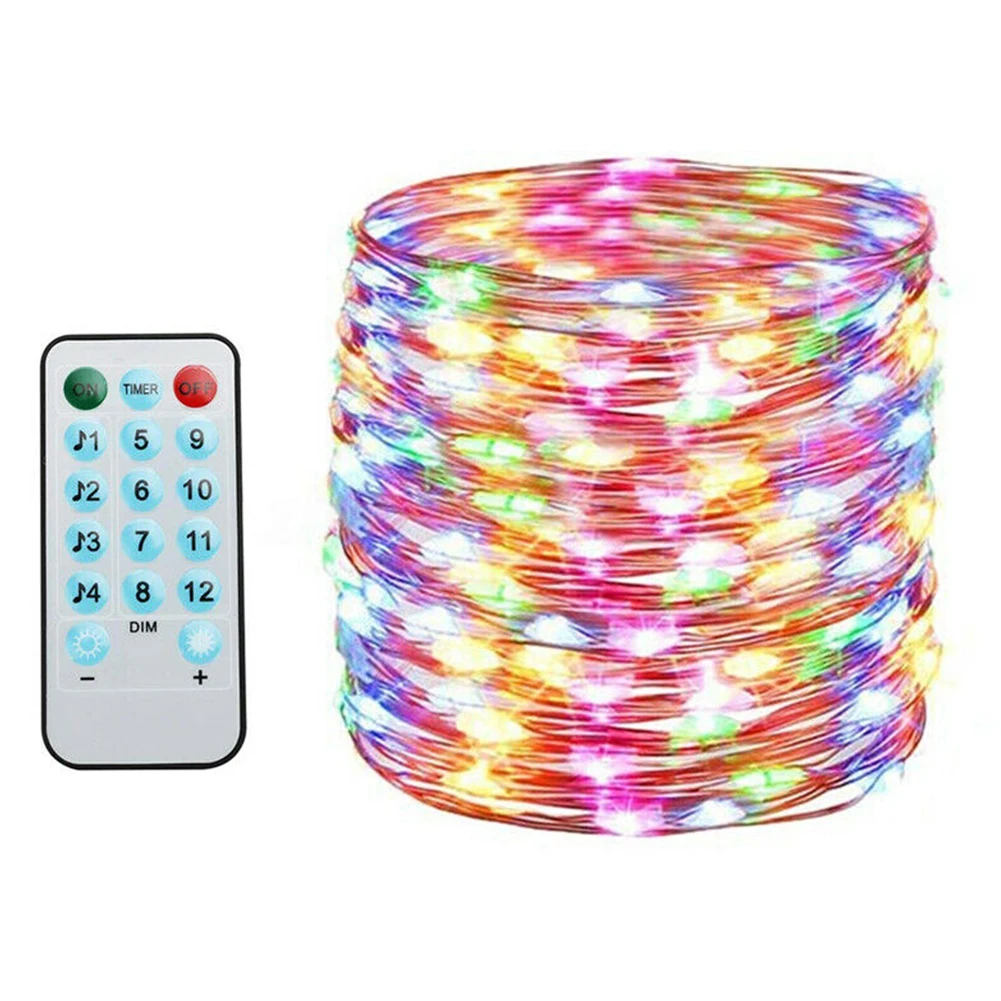 

Fairy Tree Hanging Party Bedroom Camping RGB Outdoor Waterproof LED String Light Christmas Decor USB Copper Wire Remote Control