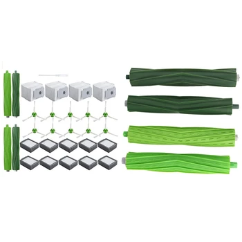 

1 Set Adapter ing Robot Accessories Main Brush Rubber Brush & 1 Set Replacement Accessory Kit for IRobot Roomba