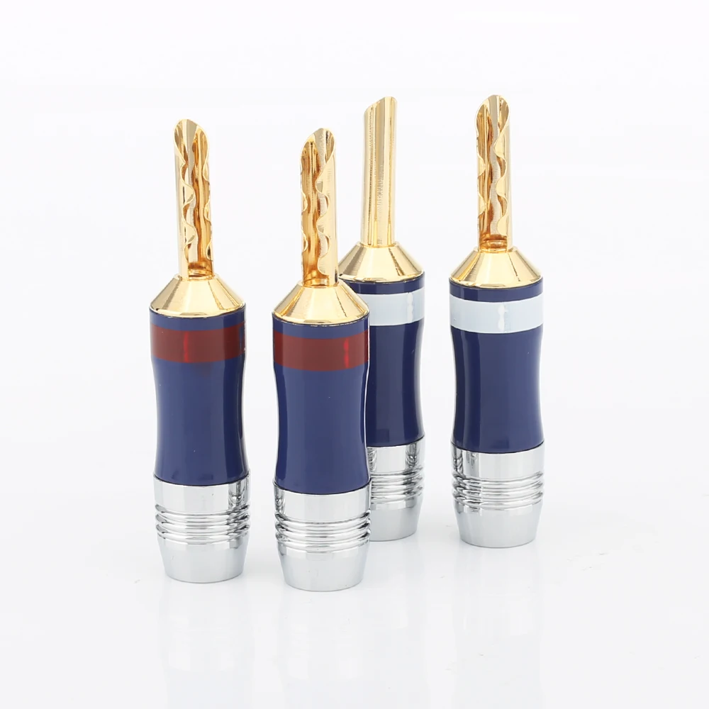 

8PCS Audiocrast 24K gold plated BFA banana plug for loundspeaker cable plug DIY HIFI Audiophile