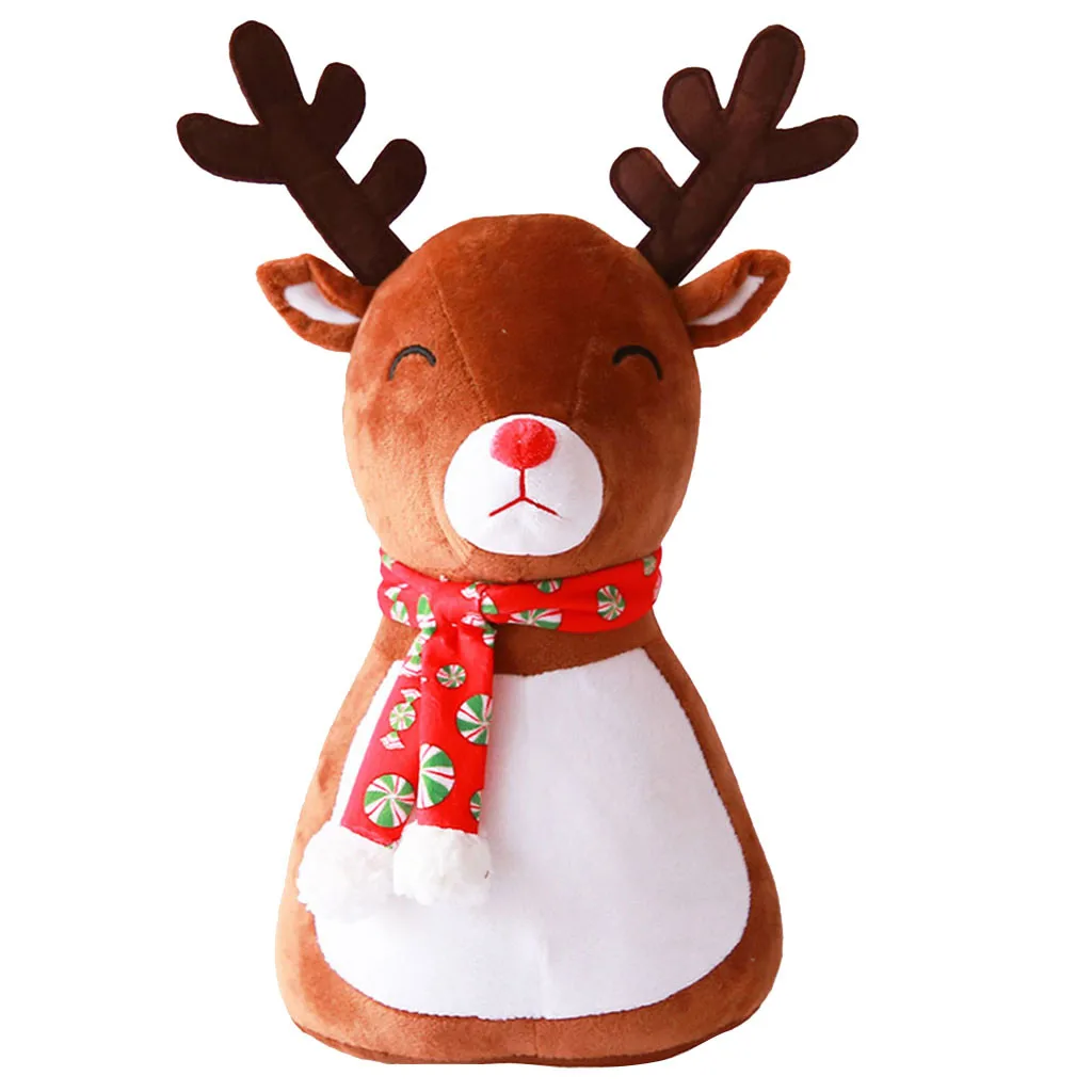 SJJ91016023B Merry Christmas Santa Snowman Elk Plush Doll Christmas Gift Pillow Toy Christmas Ornaments for Home pillow 10.21 - Color: SJJ91016023B