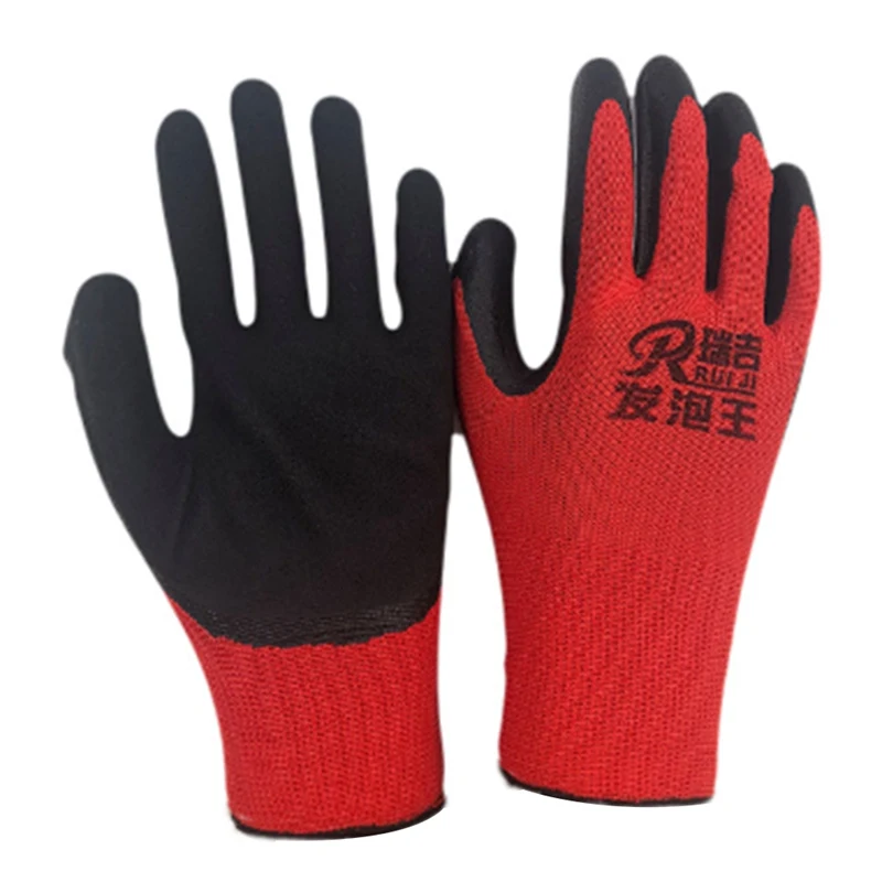 Горячая Распродажа нейлон спандекс микротонкой пены перчатки нитриловые перчатки для безопасной работы мужчин